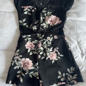 Guess Black Lace Detail Top